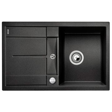 Zlewozmywak kuchenny, wpuszczany, odwracalny Blanco Metra 45 S 780x500 mm korek manualny, antracyt 513194