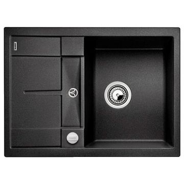 Zlewozmywak kuchenny, wpuszczany, odwracalny Blanco Metra 45 S compact 680x500 mm korek automatyczny, antracyt 519572