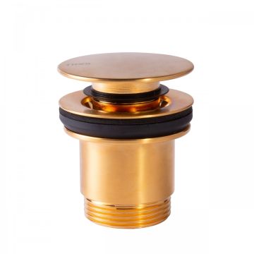 Odpływ umywalkowy Ø 63 mm click‑clack w kolorze złotym mat 24284001OM