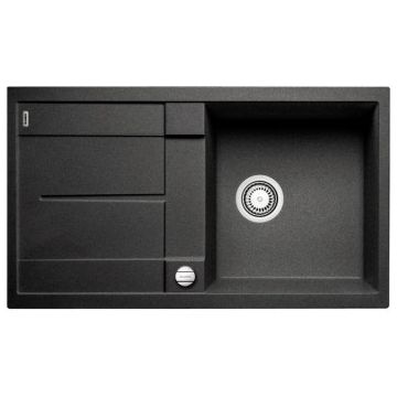Zlewozmywak kuchenny, wpuszczany, odwracalny Blanco Metra 5 S 860x500 mm korek manualny, antracyt 513212
