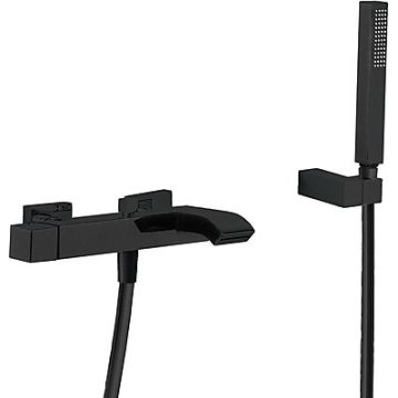 Bateria wannowa Tres Cuadro Exclusive kaskada czarny mat 0071700203NM