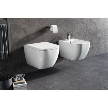 Miska wisząca 50x34,5cm WC Ness+ deska wolnoopadająca CENL.3504.500.WH