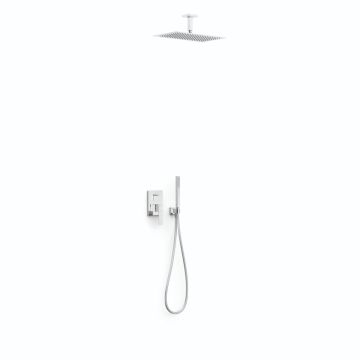 Zestaw natryskowy Tres Slim Exclusive z maskownicą baterii podtynkowej Rapid-Box chrom 20238003