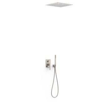 Zestaw natryskowy Tres Slim Exclusive z maskownicą baterii podtynkowej Rapid-Box stal 20238006AC