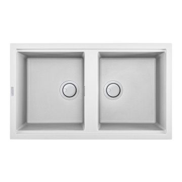 Zlewozmywak Elleci Best 450 Granitek bianco LGB45068