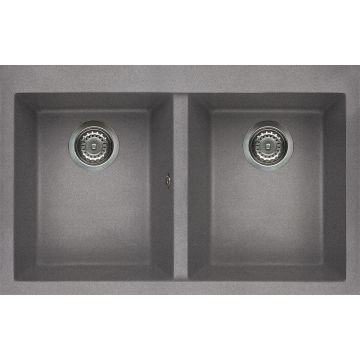 Zlewozmywak Elleci Quadra 350 wpuszczany w blat Granitek cemento LGQ35048