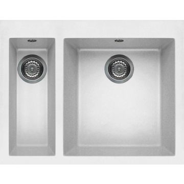 Zlewozmywak Elleci Quadra 150 Granitek bianco LGQ15068