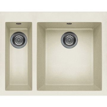 Zlewozmywak Elleci Quadra 150 Granitek bianco antico LGQ15062
