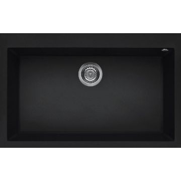 Zlewozmywak Elleci Quadra 130 Keratek Plus czarny LKQ13086