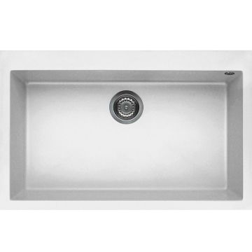 Zlewozmywak Elleci Quadra 130 Granitek bianco LGQ13068