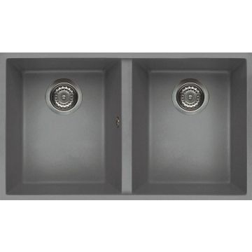 Zlewozmywak Elleci Quadra 350 podwieszany Keratek Plus jasnoszary LKQ35097BSO