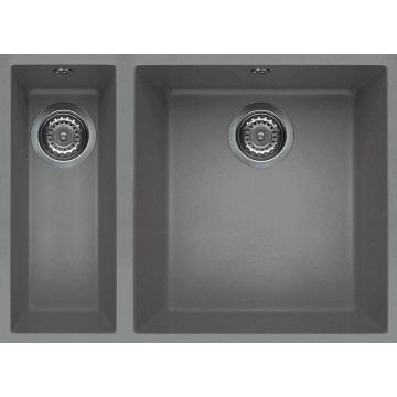 Zlewozmywak Elleci Quadra 150 Keratek Plus jasnoszary LKQ15097BSO