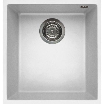 Zlewozmywak Elleci Quadra 100 BSO Granitek bianco LGQ10068BSO