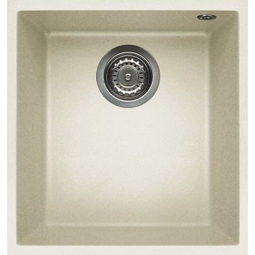 Zlewozmywak Elleci Quadra 100 BSO Granitek bianco antico LGQ10062BSO