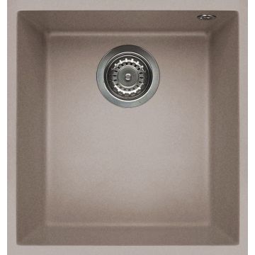 Zlewozmywak Elleci Quadra 100 BSO Granitek tortora LGQ10043BSO
