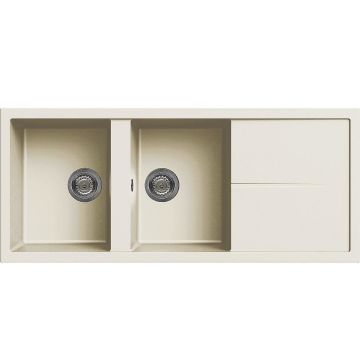 Zlewozmywak Elleci Unico 500 Granitek bianco antico LGU50062