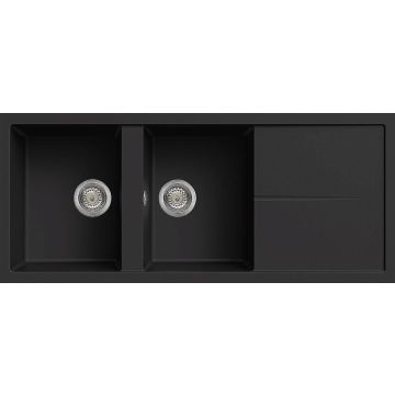 Zlewozmywak Elleci Unico 500 Granitek nero LGU50040