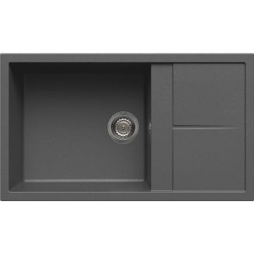 Zlewozmywak Elleci Unico 410 Keratek Plus ciemnoszary LKU41099