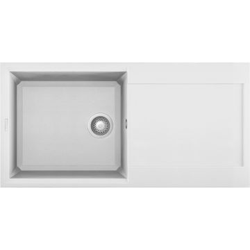 Zlewozmywak Elleci Easy 480 Granitek bianco LGY48068