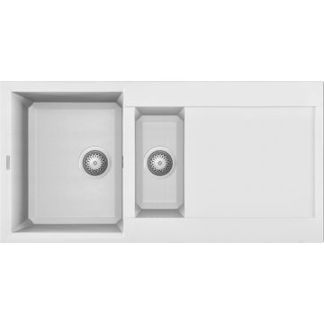 Zlewozmywak Elleci Easy 475 Granitek bianco LGY47568