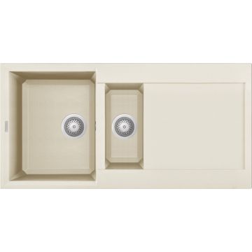 Zlewozmywak Elleci Easy 475 Granitek bianco antico LGY47562