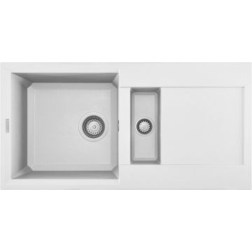 Zlewozmywak Elleci Easy 425 Granitek bianco LGY42568