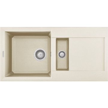 Zlewozmywak Elleci Easy 425 Granitek bianco antico LGY42562