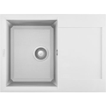 Zlewozmywak Elleci Easy 135 Granitek bianco LGY13568