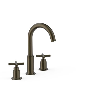Bateria dwuuchwytowa stojąca umywalkowa Tres Montblanc czarny brąz 28310501KMB