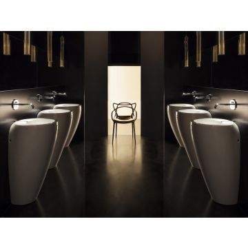 Monolityczna umywalka przyścienna Laufen IL Bagno Alessi One 520 x 530 mm z otw. biała LCC H8119714001041