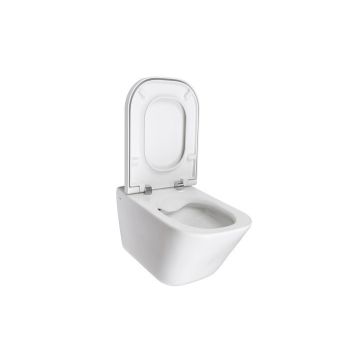 Miska WC wisząca 54x35 cm Roca Gap Rimless z deską wolnoopadającą A34H47C000
