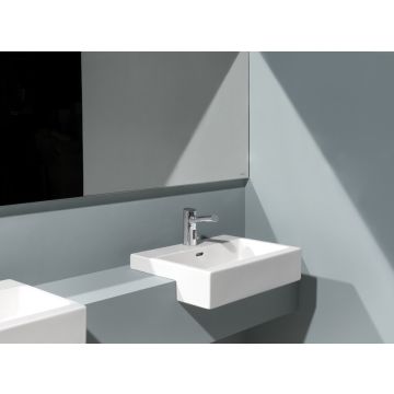 Umywalka półblatowa Laufen Living City 550 x 460 mm z otw. biała H8134320001041