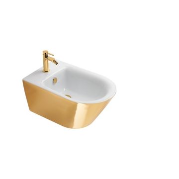 Bidet podwieszany Catalano Zero 55x35 Biało-Złoty + śruby mocujące 1BS55NRBO