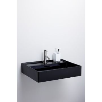 Umywalka ścienna Laufen Kartell by Laufen 500 x 460 mm z otw. czarny połysk H8103320201041