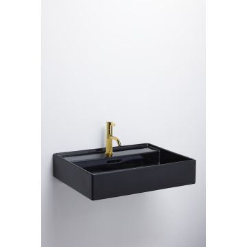 Umywalka ścienna Laufen Kartell By Laufen 600 x 460 mm z otw. czarny mat. H8103337161041