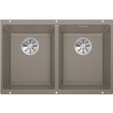 Komora podwieszana Blanco Subline 350/350-U Silgranit PuraDur tartufo, Infino 523581