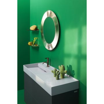 Umywalka ścienna Laufen Kartell 1200 x 460 mm blat po prawej stronie z 3 otw. czarny połysk H8133320201581
