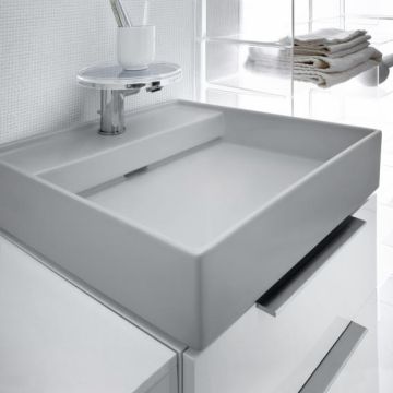 Umywalka ścienna Laufen Kartell 460 x 460 mm bez otw. szary mat. H8153317591121
