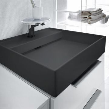 Umywalka ścienna Laufen Kartell 460 x 460 mm bez otw. grafit mat. H8153317581121