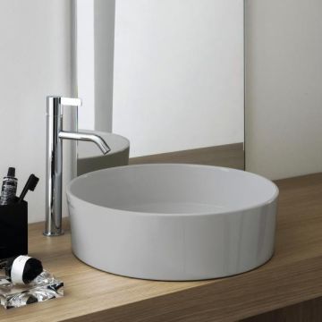 Umywalka nablatowa Laufen Kartell Ø 420 mm bez otw. szary mat. H8123317591121