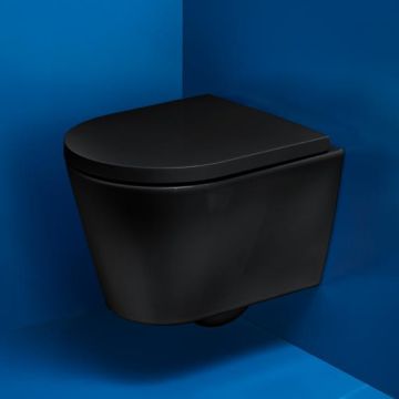 Miska podwieszana wc Laufen Kartell 490 x 370 mm czarny połysk H8203330200001