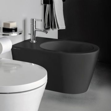 Bidet podwieszany Laufen Kartell 370 x 545 mm czarny mat. H8303317163021