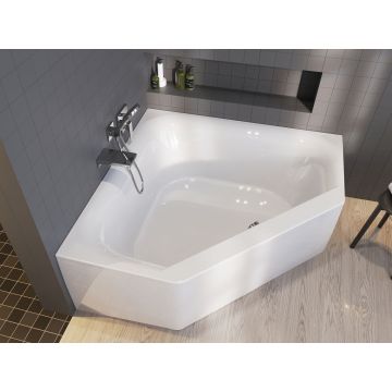 Wanna narożna Riho Austin Plug&Play 145 x 145 x 62 cm biały połysk B005019005