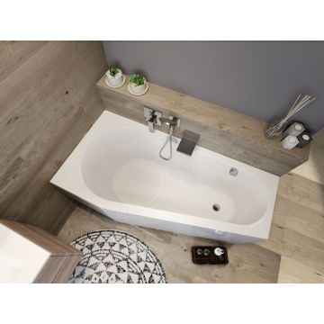 Wanna narożna Riho Delta Plug&Play 150 x 80 x 62 cm wersja prawa biały połysk B066007005