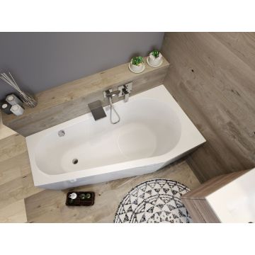 Wanna narożna Riho Delta Plug&Play 150 x 80 x 62 cm wersja lewa biały połysk B067007005