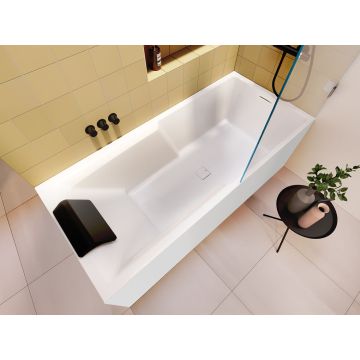 Wanna prostokątna Riho Still Shower Plug&Play 180 x 80 x 62 cm wersja lewa biały połysk B103010005