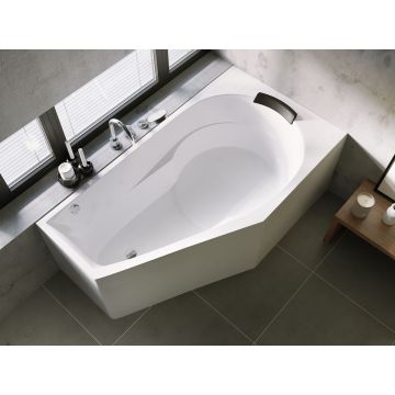 Wanna narożna Riho Yukon Plug&Play 160 x 90 x 62 cm wersja lewa biały połysk B009012005