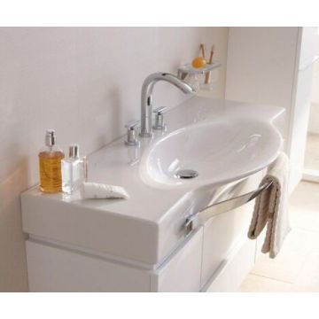 Umywalka ścienna z relingiem Laufen Palace 900 x 510 mm z otw. biała H8127020001041
