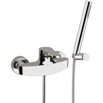 Bateria natryskowa ścienna Daniel Omega chrom OM611ACR
