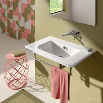 Umywalka Catalano Sfera 80 z blatem ceramicznym 80x50 biały 180SFN00